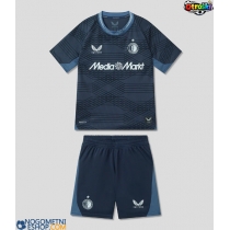 Otroški Nogometni dresi Feyenoord Gostujoči 2025-26 Kratek Rokav (+ Kratke hlače)